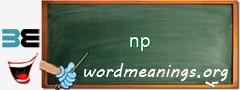 WordMeaning blackboard for np